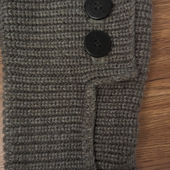 Ugg Womens Knit Boots Size 7 olive Green Warm Fold Over Casual Side Buttons - Picture 6 of 9